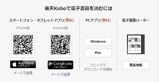 楽天Koboアプリ取得QRコード